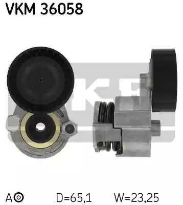 Натяжной ролик поликлинового ремня SKF VKM36058