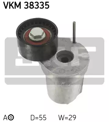 Ролик промежуточный поликлинового ремня SKF VKM38335