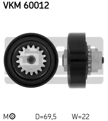 Натяжной ролик поликлинового ремня SKF VKM60012