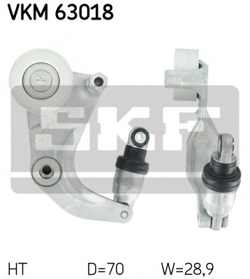 Ролик промежуточный поликлинового ремня SKF VKM63018