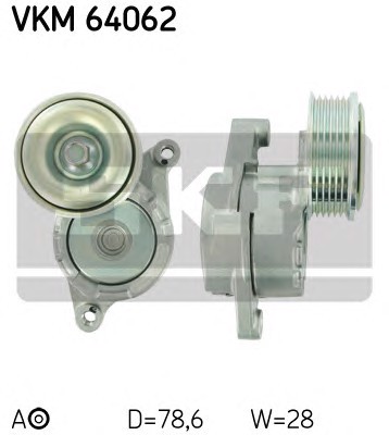 Ролик натяжной поликлинового ремня SKF VKM64062