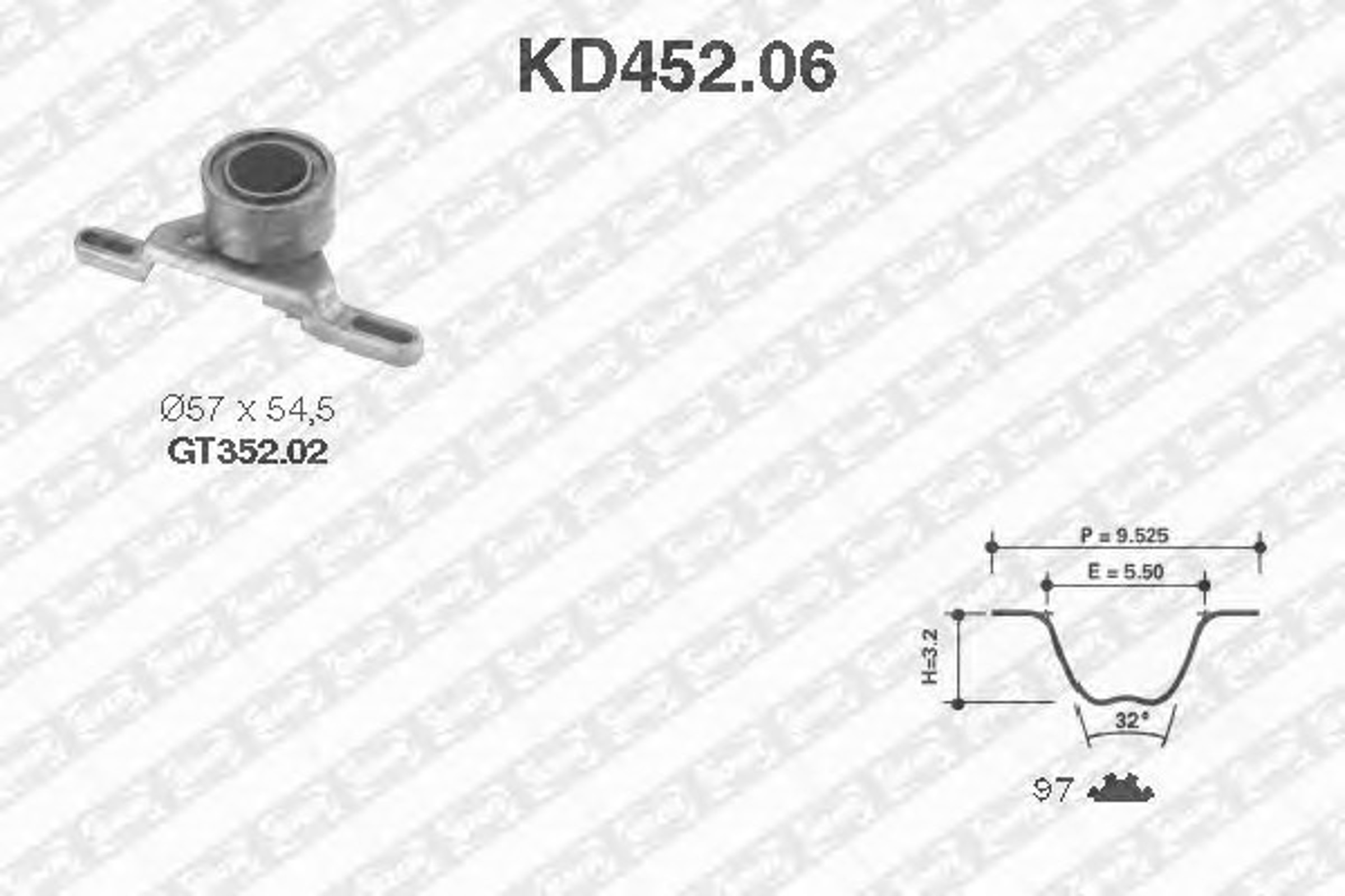 Комплект грм SNR KD452.06