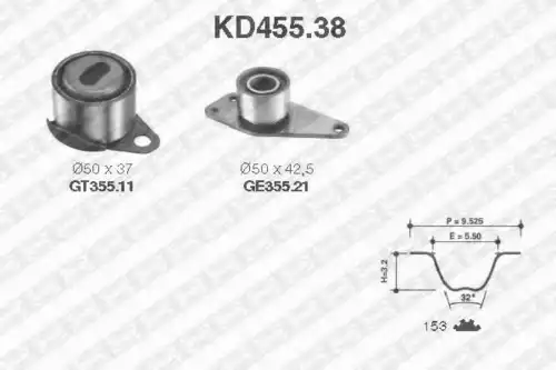 Комплект грм SNR KD45538