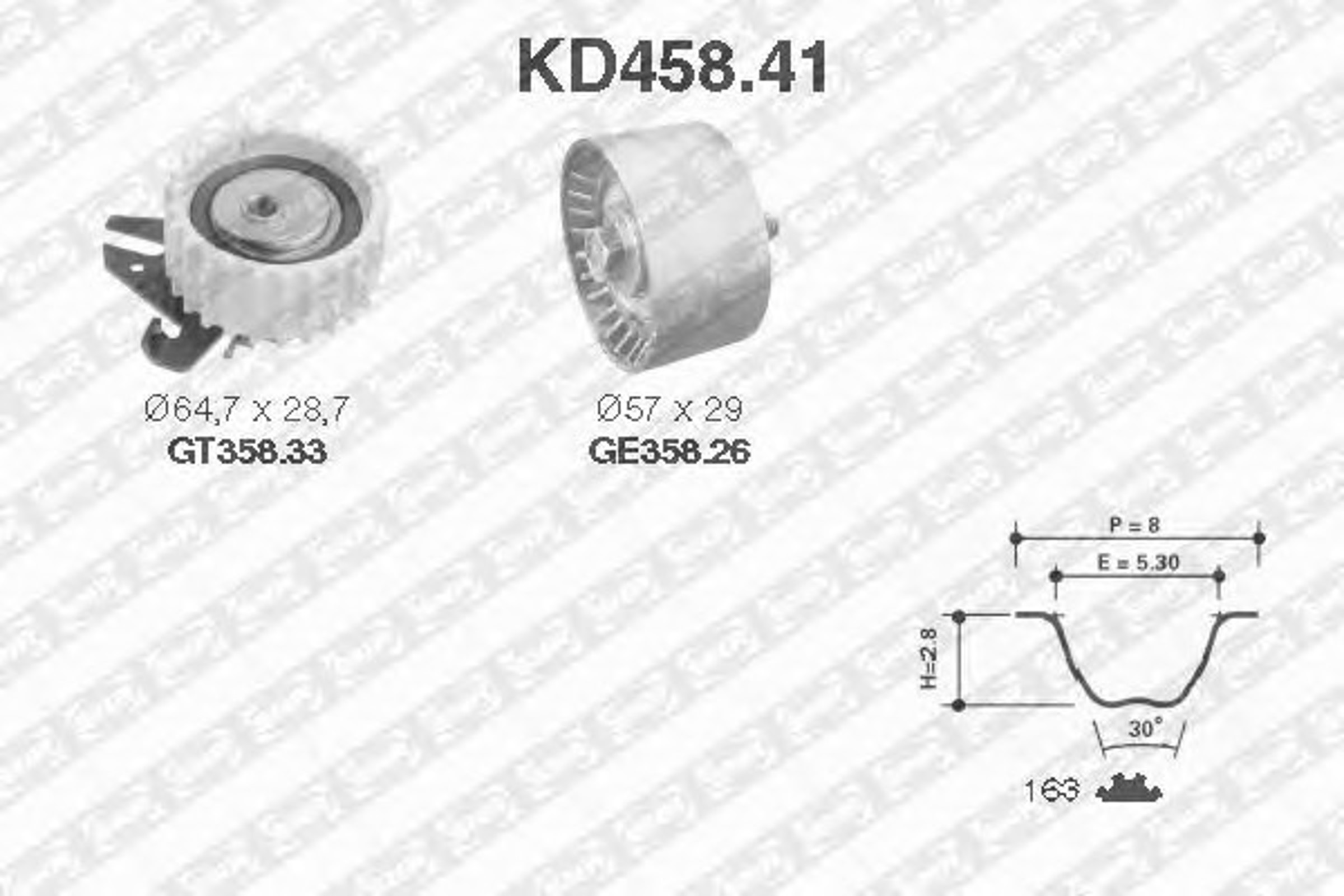 Комплект грм SNR KD458.41
