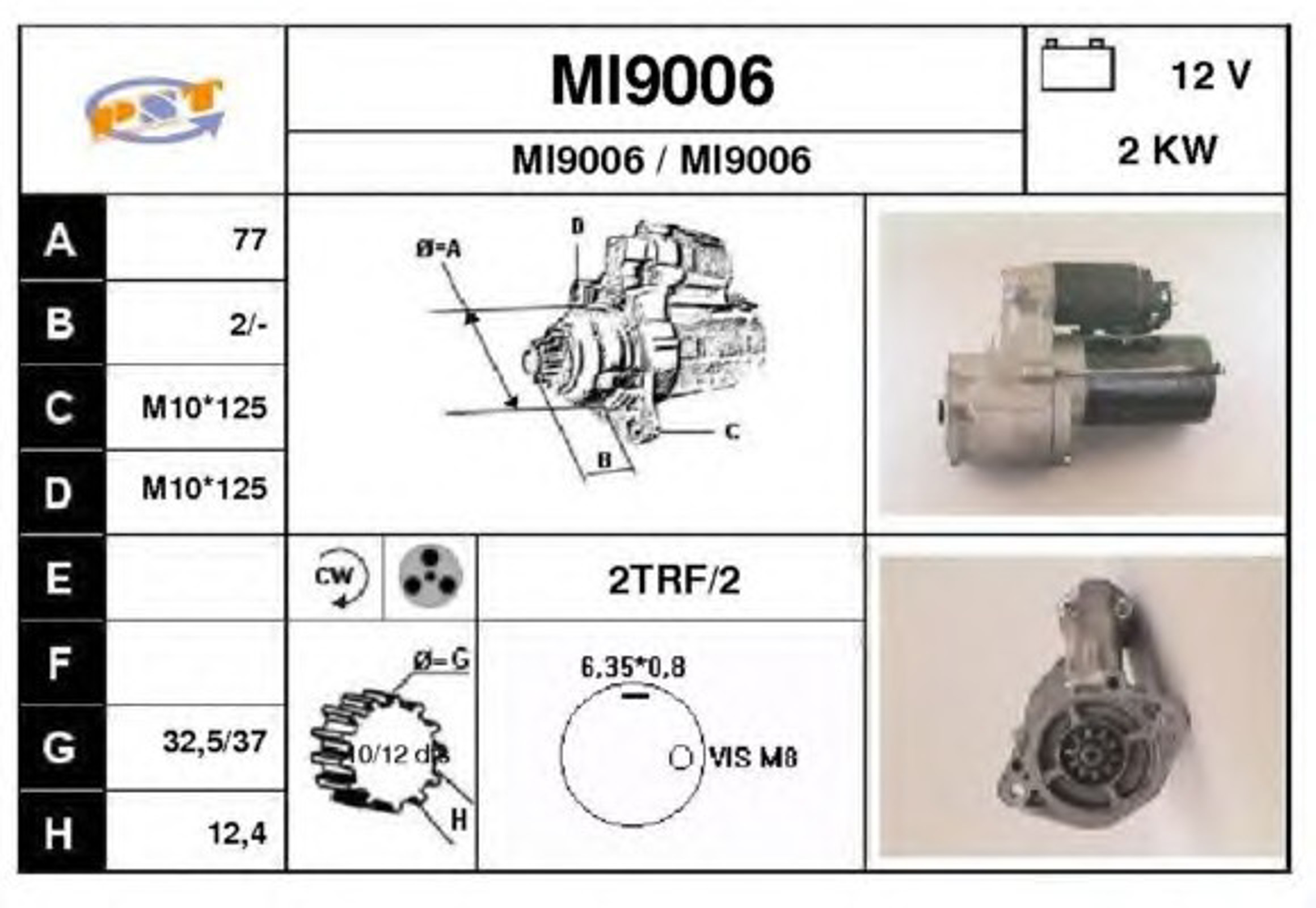 Стартер SNRA MI9006
