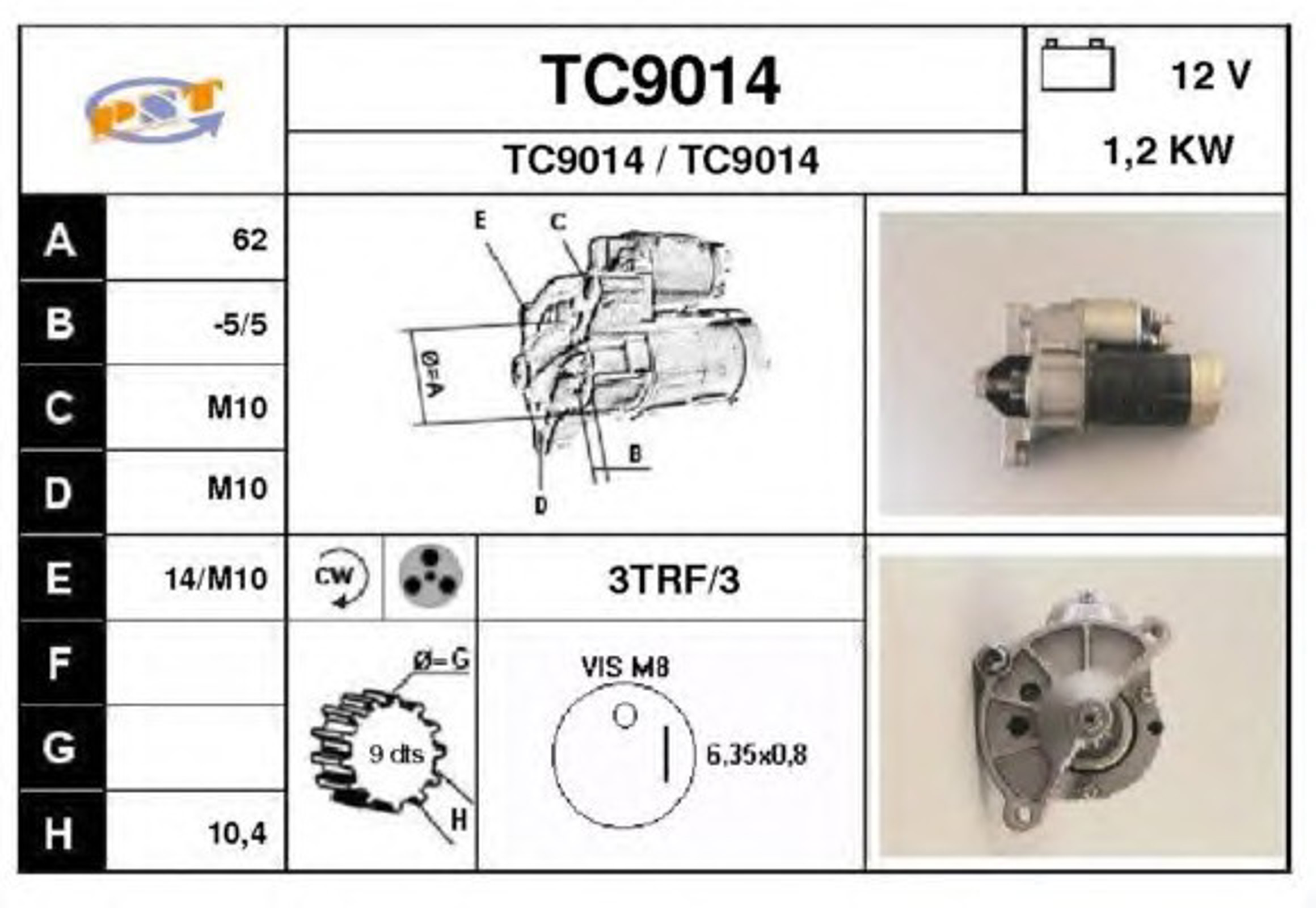 Стартер SNRA TC9014