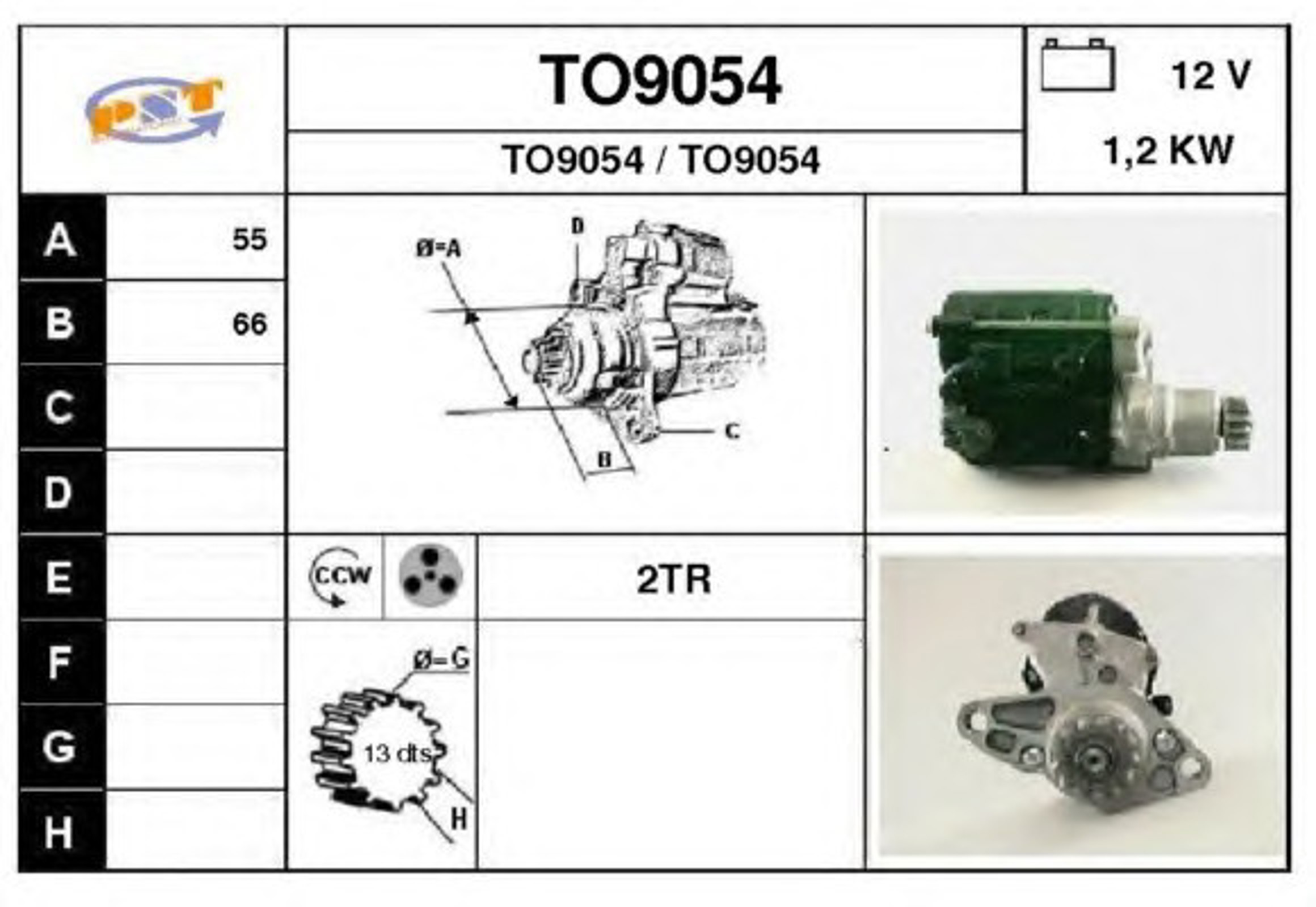 Стартер SNRA TO9054