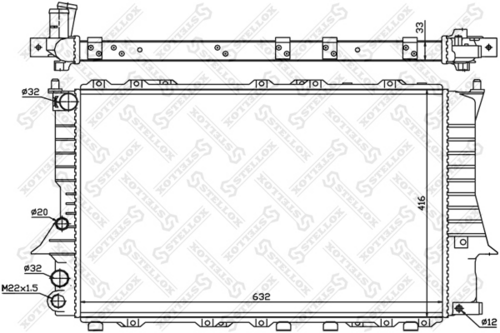 Радиатор системы охлаждения STELLOX 10-25018-SX