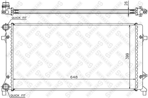 Радиатор системы охлаждения STELLOX 10-25204-SX