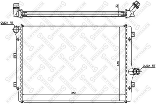 Радиатор системы охлаждения STELLOX 10-25206-SX