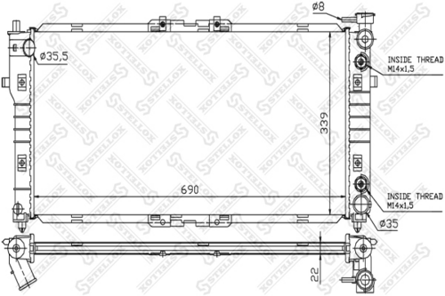 Радиатор системы охлаждения STELLOX 10-25254-SX