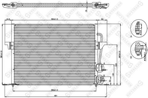 Радиатор кондиционера STELLOX 10-45010-SX