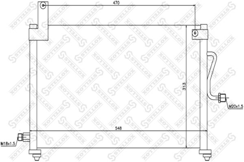 Радиатор кондиционера STELLOX 10-45026-SX