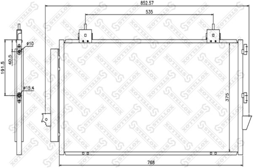 Радиатор кондиционера STELLOX 10-45037-SX