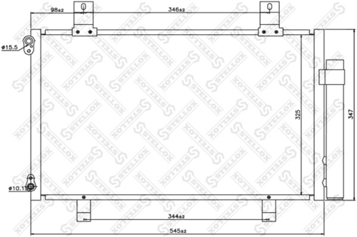Радиатор кондиционера STELLOX 10-45567-SX