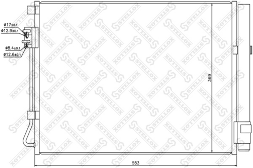 Радиатор кондиционера STELLOX 10-45714-SX