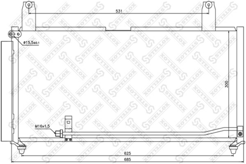 Радиатор кондиционера STELLOX 1045526SX