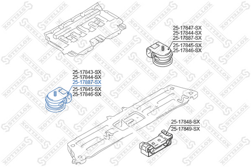 Опора двигателя STELLOX 25-17887-SX