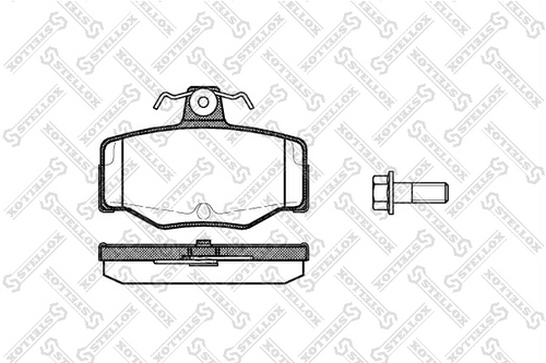Колодки дисковые задние STELLOX 354 000-SX
