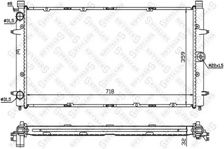 Радиатор системы охлаждения STELLOX 10-25008-SX