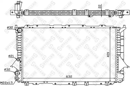 Радиатор охлаждения двигателя STELLOX 10-25081-SX
