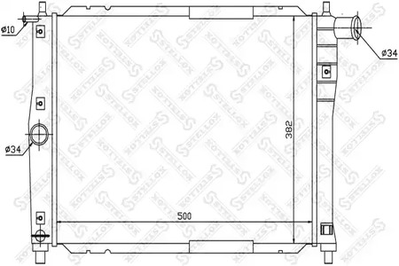 Радиатор двигателя STELLOX 10-25340-SX