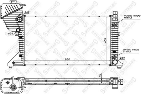 Радиатор системы охлаждения STELLOX 10-25403-SX