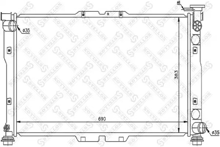 Радиатор охлаждения двигателя STELLOX 10-26473-SX