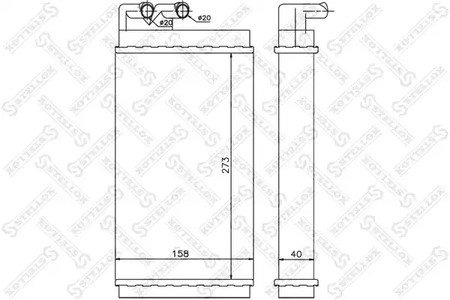 Теплообменник отопления салона STELLOX 10-35001-SX