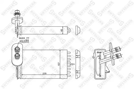 Теплообменник отопления салона STELLOX 10-35017-SX