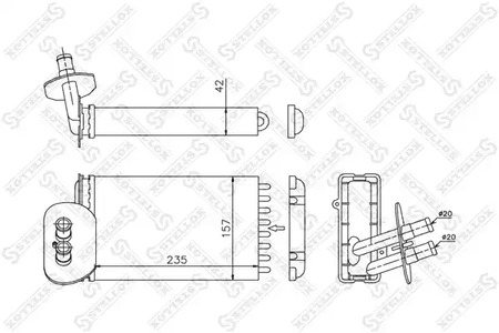 Теплообменник отопления салона STELLOX 10-35048-SX