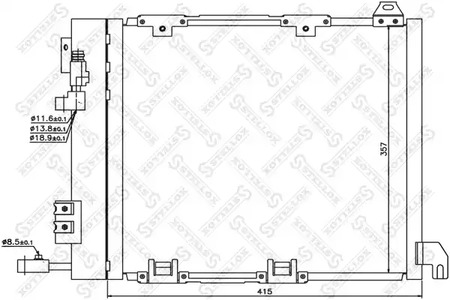 Радиатор кондиционера STELLOX 10-45058-SX