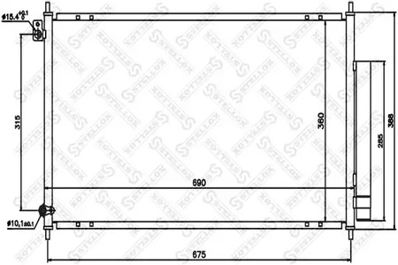 Конденсатор кондиционера STELLOX 10-45061-SX