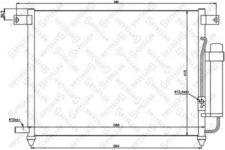 Конденсатор кондиционера STELLOX 10-45079-SX