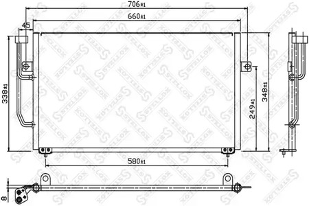 Конденсатор кондиционера STELLOX 10-45169-SX