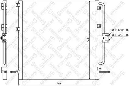 Радиатор кондиционера STELLOX 10-45452-SX
