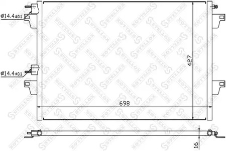 Радиатор кондиционера STELLOX 10-45505-SX