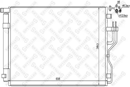 Конденсатор кондиционера STELLOX 10-45695-SX