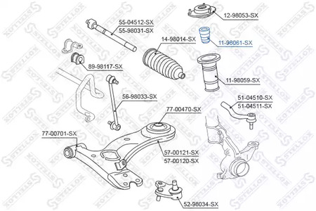 Буфер амортизатора STELLOX 11-98061-SX