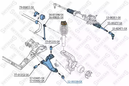 Опора шаровая к-кт STELLOX 52-00339-SX