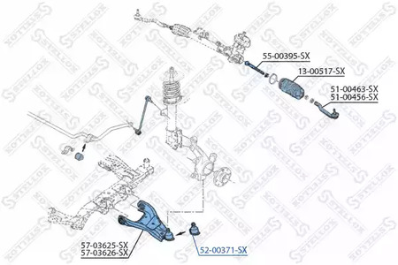 Опора шаровая STELLOX 52-00371-SX