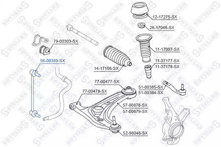 Стойка стабилизатора STELLOX 56-00389-SX