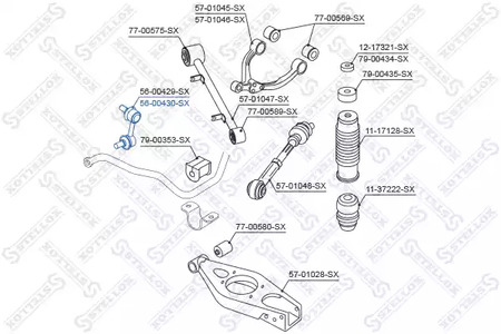 Стойка стабилизатора заднего правая STELLOX 56-00430-SX