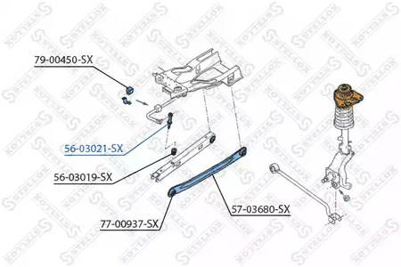 Комплект тяги стабилизатора STELLOX 56-03021-SX