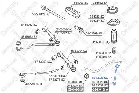 Стойка стабилизатора STELLOX 56-53025-SX