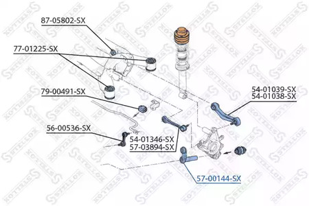 Рычаг независимой подвески колеса подвескы колеса STELLOX 57-00144-SX