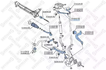 Рычаг подвески STELLOX 57-00238-SX