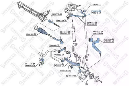 Рычаг подвески STELLOX 57-00239-SX