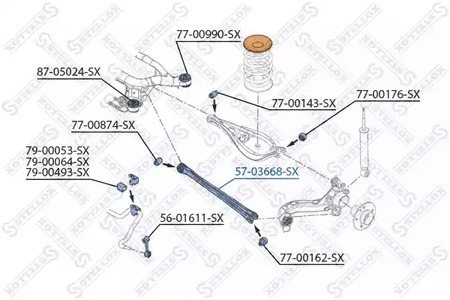 Рычаг подвески STELLOX 57-03668-SX