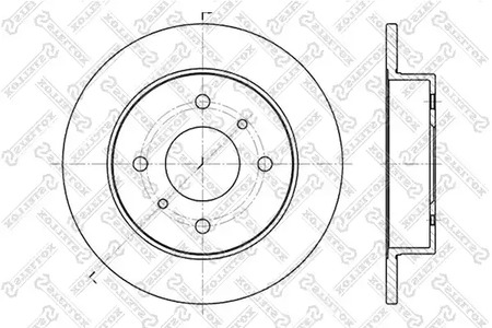 Диск тормозной задний STELLOX 6020-2229-SX